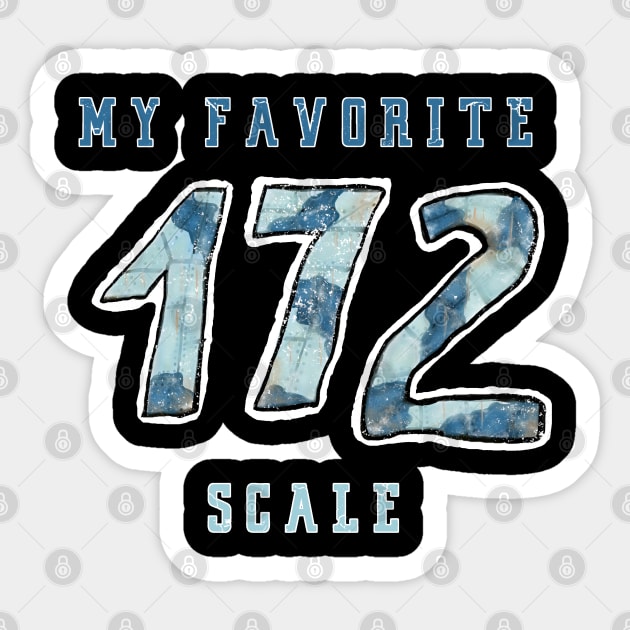 Scale model 172 Sticker by GraphGeek